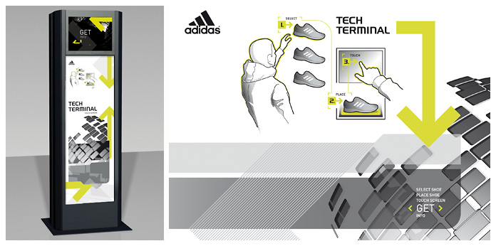 adidas displays tech terminal